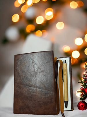 vegan leather diary/jornal, recycled paper, brand- ONEarth